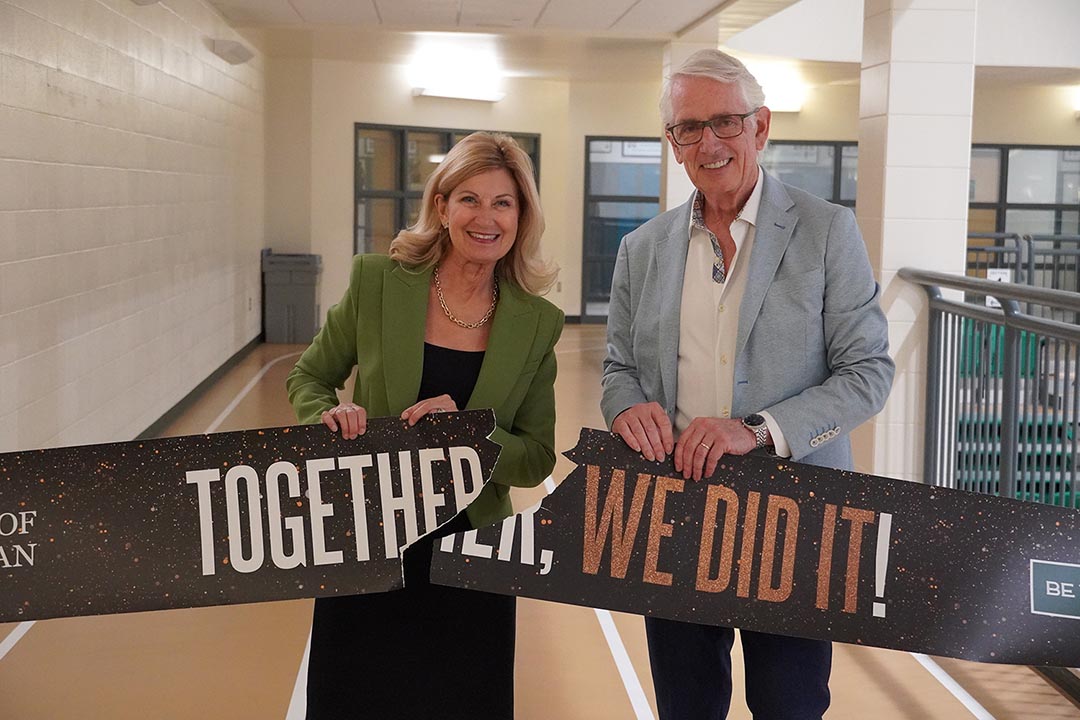 USask President Peter Stoicheff announced the final tally of the Be What the World Needs campaign on June 18, 2025. (Photo: Dave Stobbe)