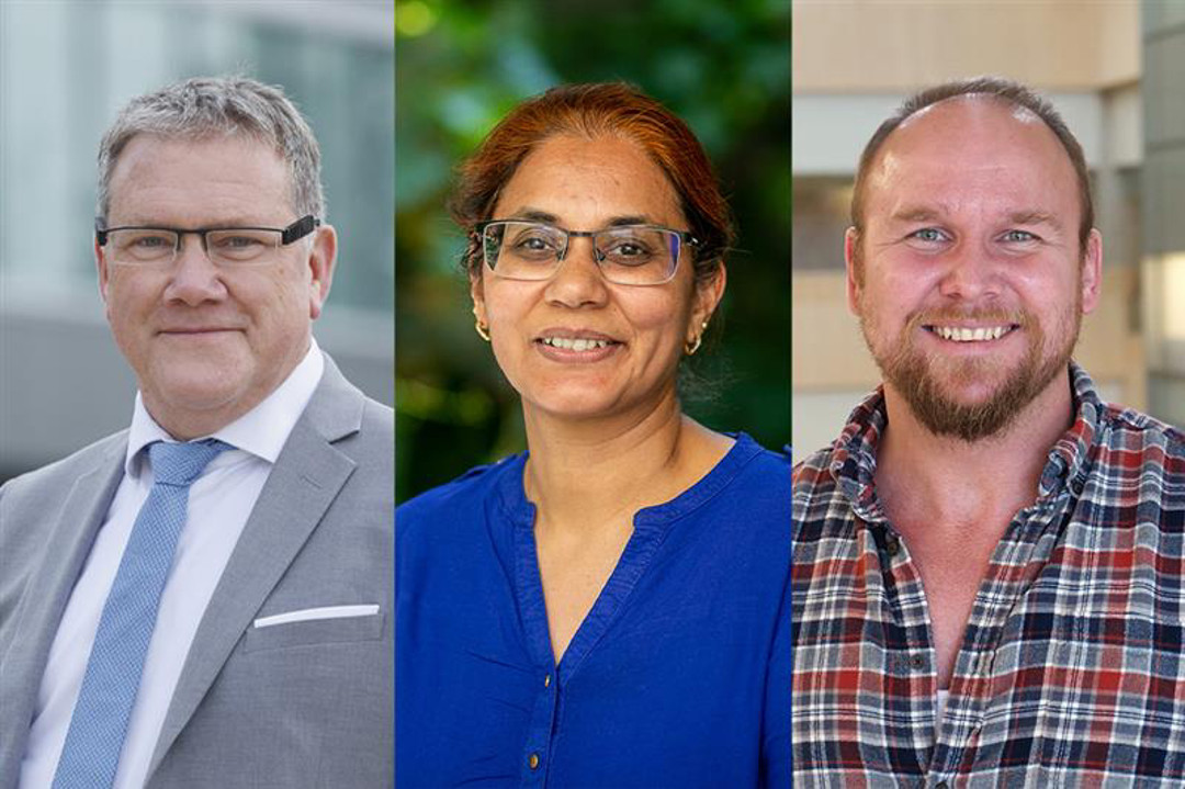 Dr. Volker Gerdts (DVM, PhD), Dr. Gurpreet Aulakh (PhD), and Dr. Peter Pioli (PhD). (Photos: Submitted)