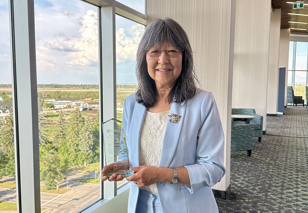 Dr. Karen Tanino (PhD), a professor in the College of Agriculture and Bioresources, received the J.W. George Ivany Internationalization Award for Faculty. (Photo: Submitted) 