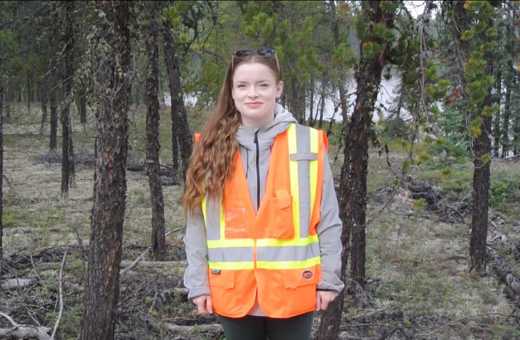 Mackenzie Burnett at Wheeler River project site in northern Saskatchewan (photo: submitted)