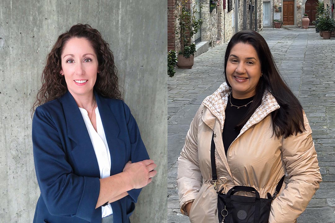 From left: Dr. Crystal Giesbrecht (PhD) and Dr. Fernanda Mascarenhas (PhD) 