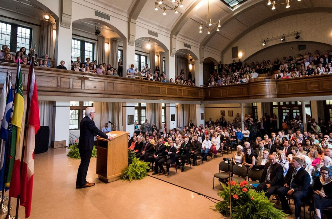 University of Saskatchewan President Peter Stoicheff at his final USask convocation ceremony on Nov. 12, 2025, at Merlis Belsher Place. (Photo: Dave Stobbe)