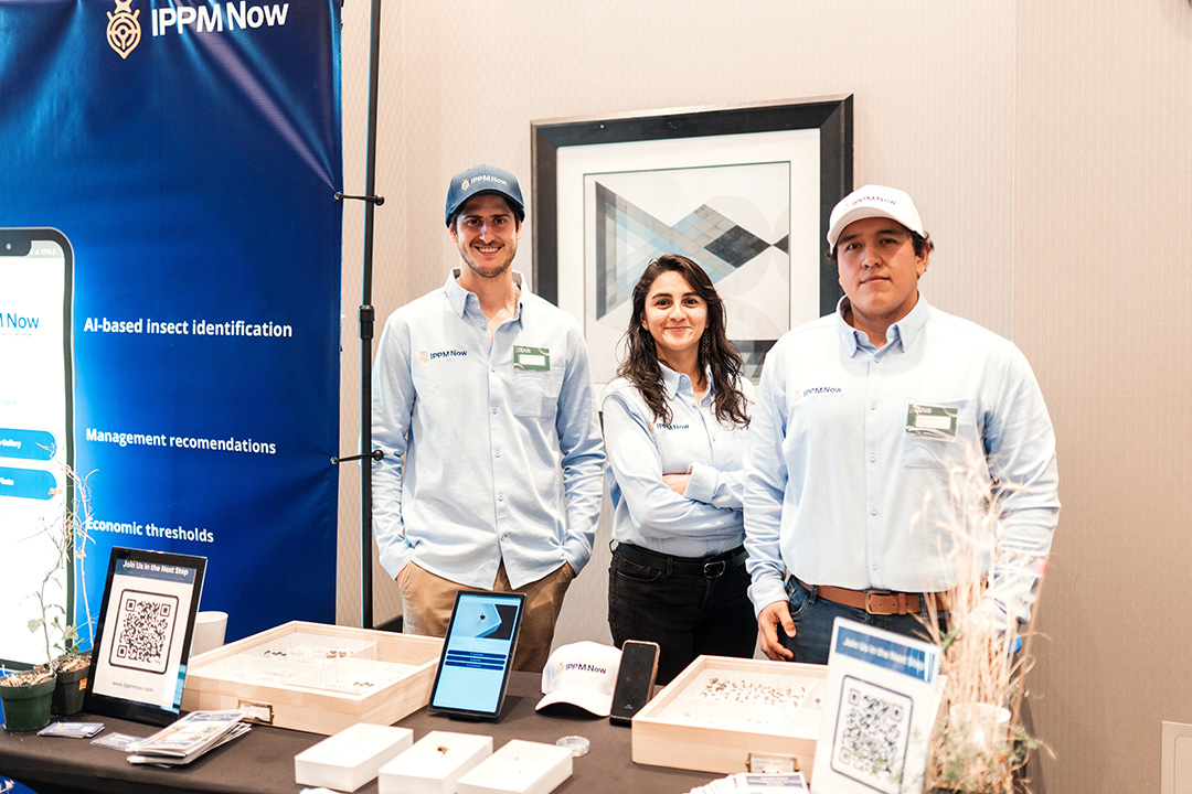 University of Saskatchewan graduate student Teresa Aguiar-Cordero took home the People’s Choice award at the 2026 Opus Innovation Expo, for her pest management platform. (Photo: Opus/USask)