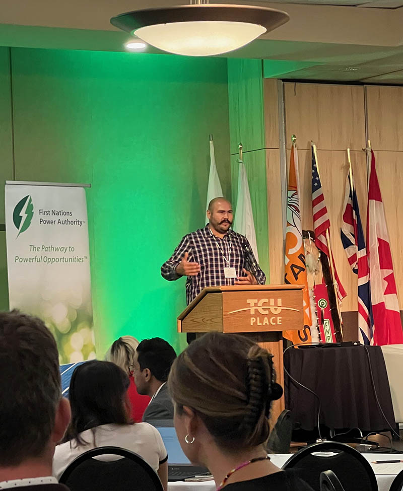 School of Environment and Sustainability student Jason Cook-Studer was honoured with an Indigenous Achievement award for leadership on Thursday, March 13 at USask. (Photo: Submitted)