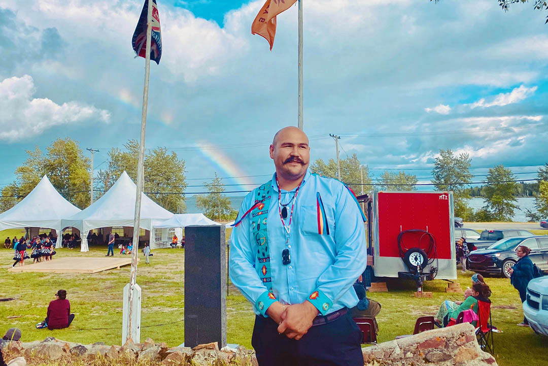 School of Environment and Sustainability student Jason Cook-Studer was honoured with an Indigenous Achievement award for leadership on Thursday, March 13 at USask. (Photo: Submitted)