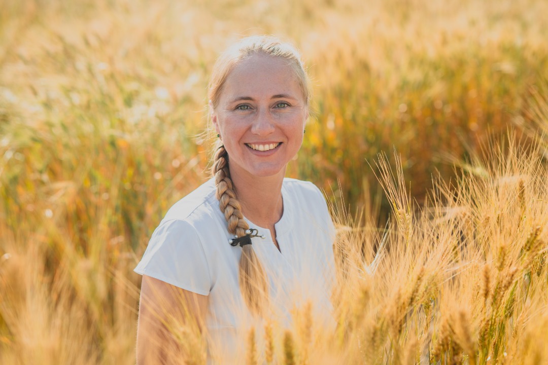 Valentyna Klymiuk, a researcher in the College of Agriculture and Bioresources at the University of Saskatchewan, is working to improve resilience in wheat cultivars through bringing in diversity from wild relatives. (Photo: Matt Braden Photo)