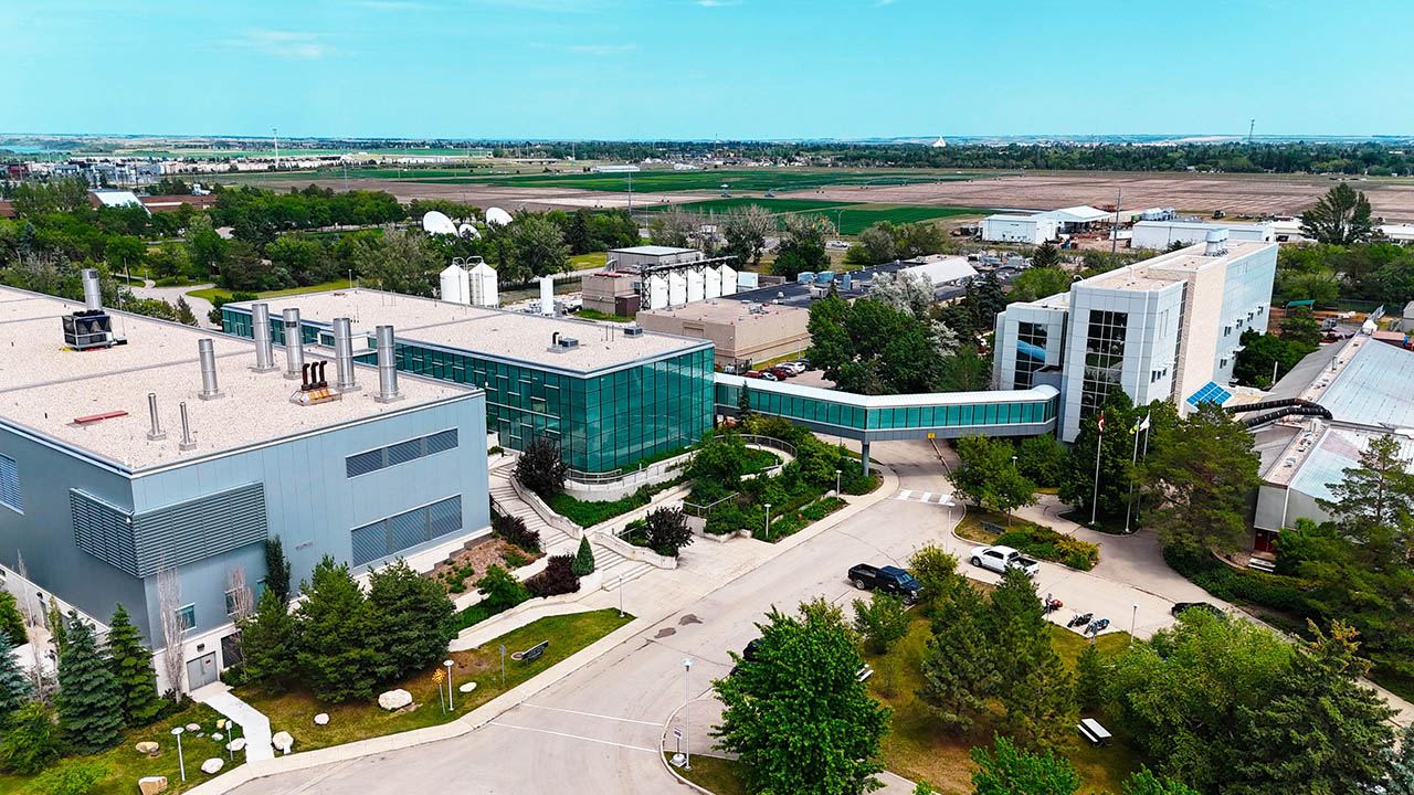 World-leading research infrastructure at the Vaccine and Infectious Disease Organization includes more than 30 research laboratories, over 40 animal rooms, a 65-hectare research station for large animal studies, and a vaccine manufacturing facility capable of containing high-risk pathogens. (Photo: VIDO)