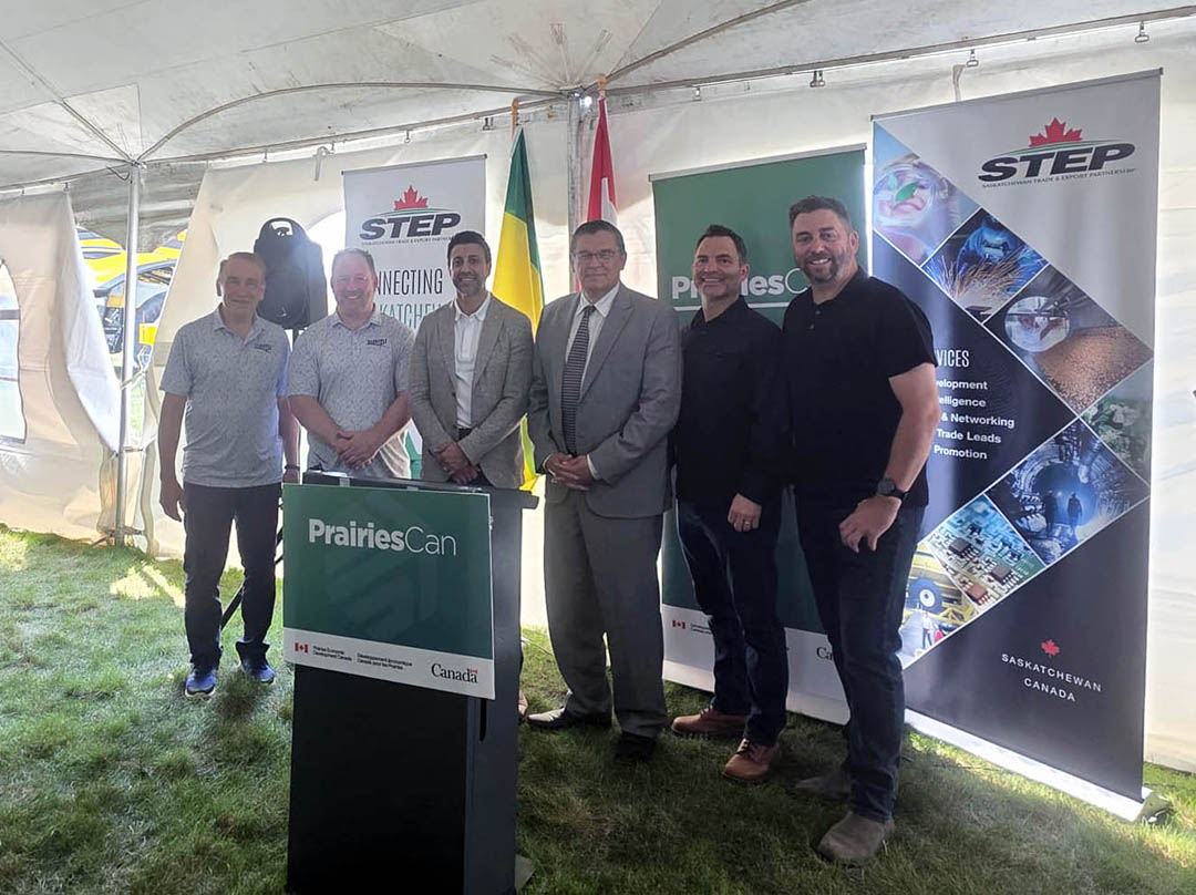 Global Institute for Food Security research technicians stand with the new Illumina NovaSeq X Plus genomics breeding technology, acquired with support from PrairiesCan.