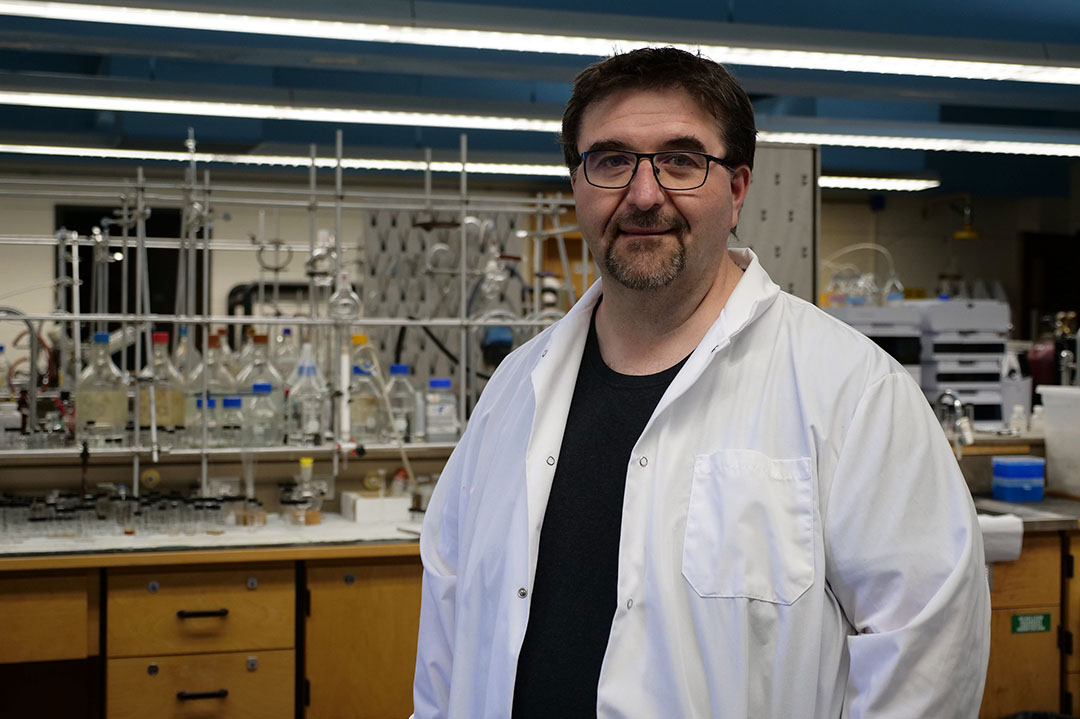 Dr. Chris Phenix (PhD) says there is tremendous value to use a blood test like this for drug trials to identify patients who will have aggressive forms of Parkinson’s. (Photo: Matt Olson)