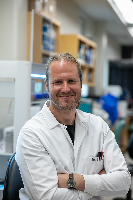 Dr. Martin Mau (left) leads the new USask Omics Resource Centre with the assistance of Rick Goertzen, genomics research technician. Photo: Christina Weese.