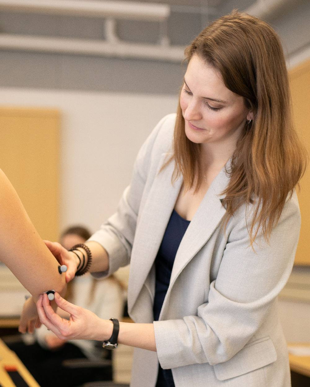 USask researcher Dr. Angelica Lang's (PhD) work looks at workplace ergonomics, post-surgical outcomes, and the various elements that go into the proper function of your shoulder. (Photo: Submitted)