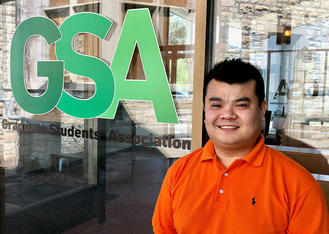 New Graduate Students Association President Sunny Bui with his partner and fellow USask graduate student Hayley Pelletier and their boys Vinh and Tai. (Photo: Submitted)