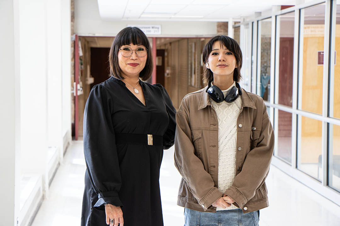 Marcia Little (right) had the chance to attend university with her daughter Celeste McAdam, with Marcia set to earn her degree at USask Spring Convocation on June 2. (Photo: Kristen McEwen)