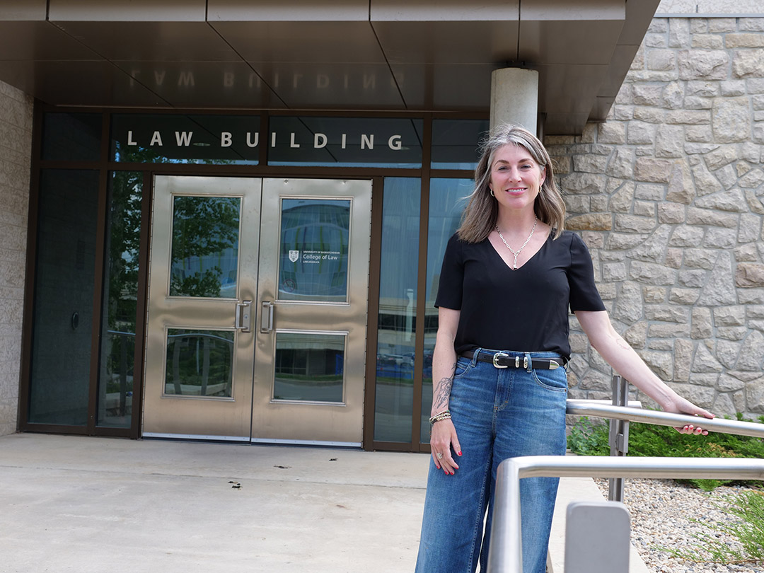 Professor Jamesy Patrick, an assistant professor in the Usask College of Law, is this year's recipient of the Publicly Engaged Scholarship Team Award presented to a member of USask faculty.