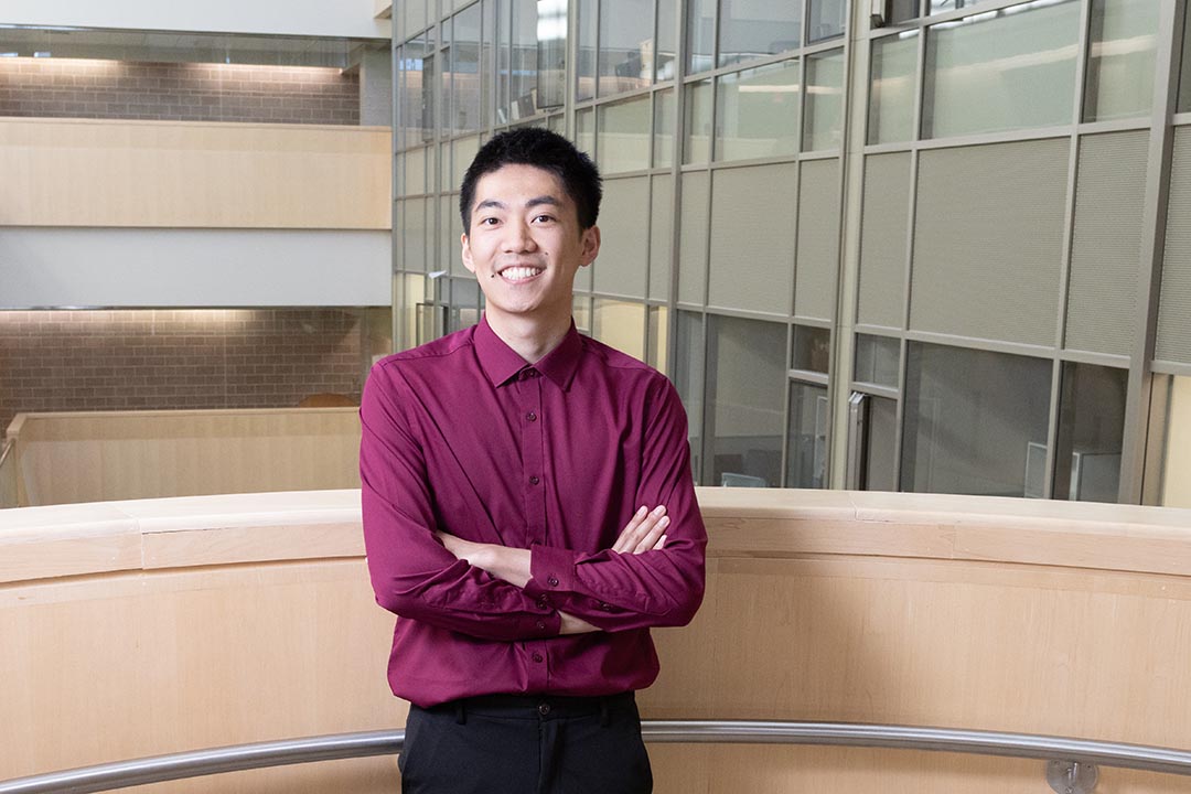 ChenKun (Steve) Zheng is graduating from the College of Arts and Science with two academic medals, including the award for the top USask graduate. (Photo: Chris Putnam)