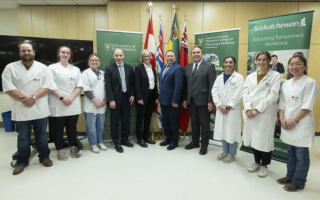 In May 2025, the Governments of Saskatchewan, British Columbia and Manitoba renewed their financial commitment to the WCVM’s longstanding Interprovincial Agreement. (Photo: Christina Weese)